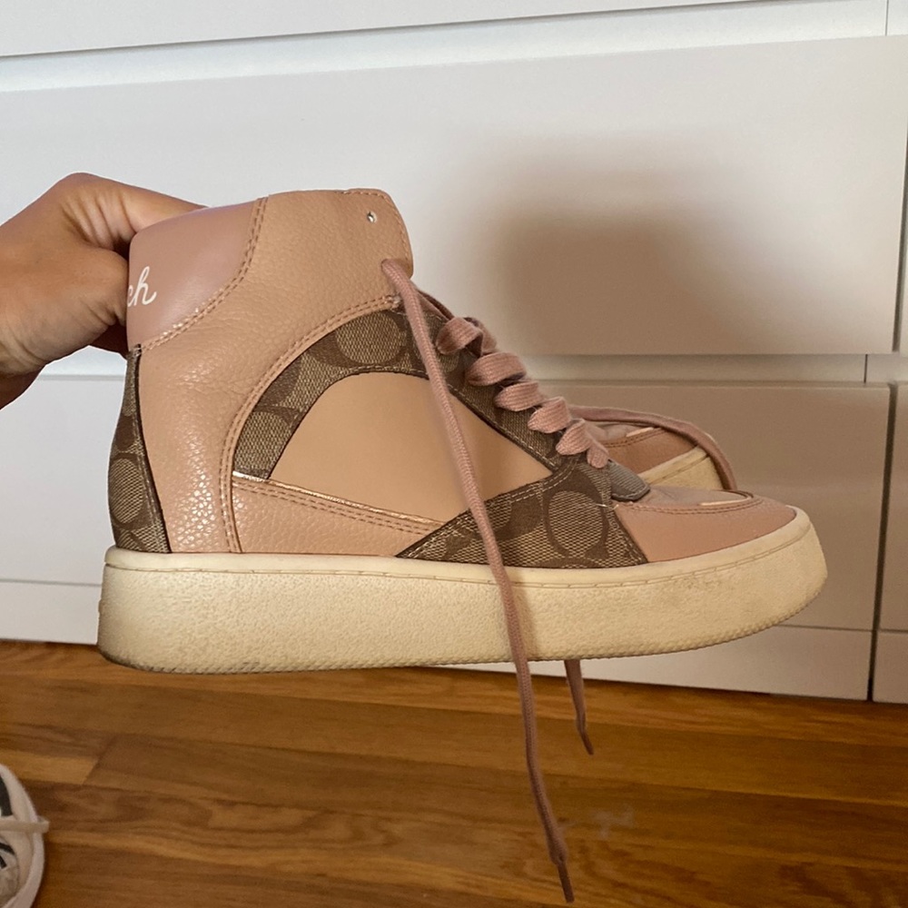COACH high top shoes, size 8.5